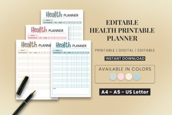 Download Health Printable Tracker PDF - Premium Bundle
