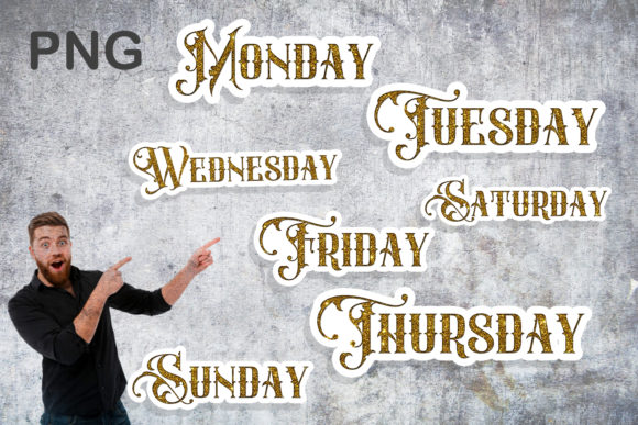 Download Stickers, Days of the Week, PNG - Days of the week Collection
