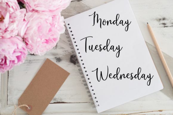 Download Lettered Days of the Week Stickers - Days of the week Collection