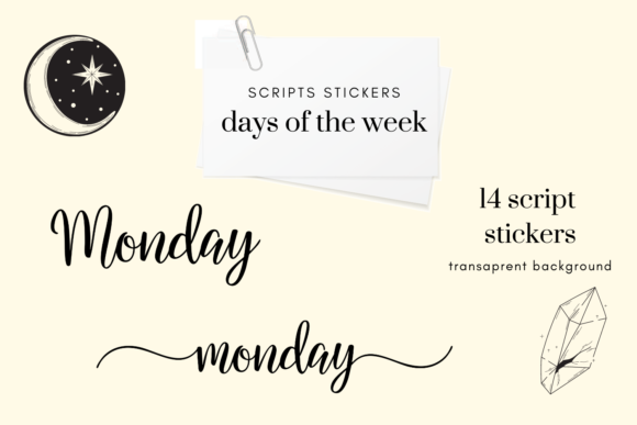 Download Days of the Week Bullet Journal Sticker - Days of the week Collection