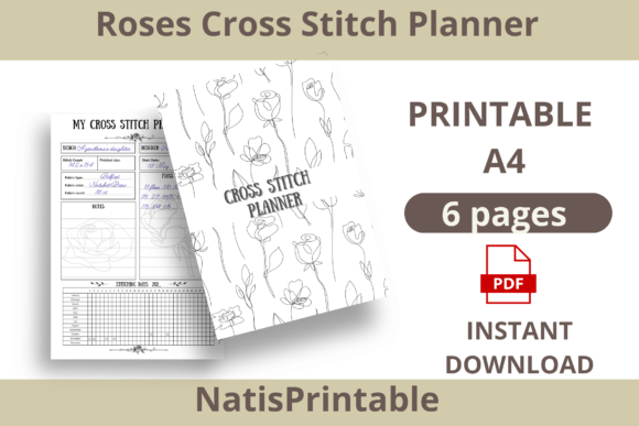 Download Cross Stitch Printable Planner PDF - Printable planner pdf Collection