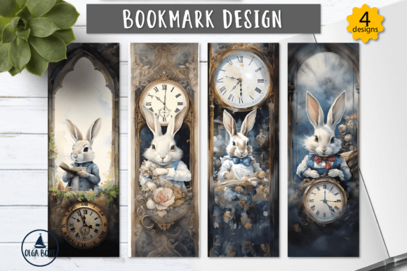 Download Alice in Wonderland White Rabbit Bookmar - Wonderland Collection
