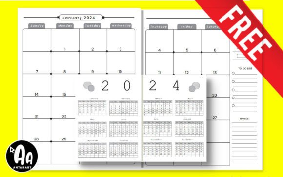 Download Free 2024 Monthly Printable Planner Pdf - Premium Bundle